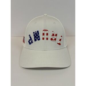 Dome Headwear Trump White Snapback Hat Patriotic Stars Stripes USA Flag XXIX